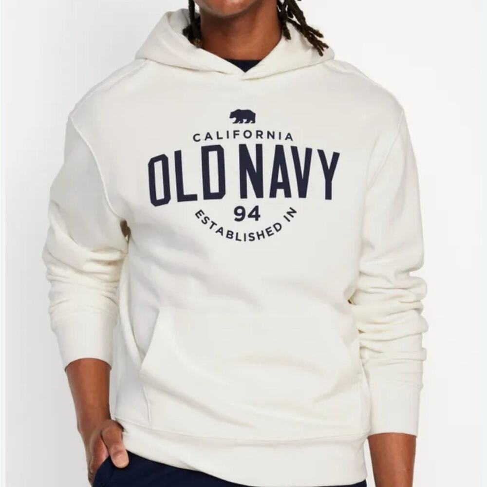 Old Navy Cream Sweatshirt Hoodie Casual Comfort size L